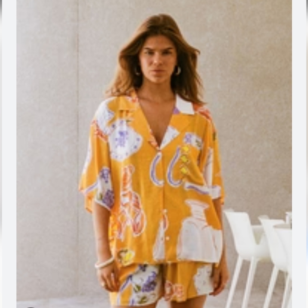 Sabo Printed Shirt and Shorts Set Size.Small